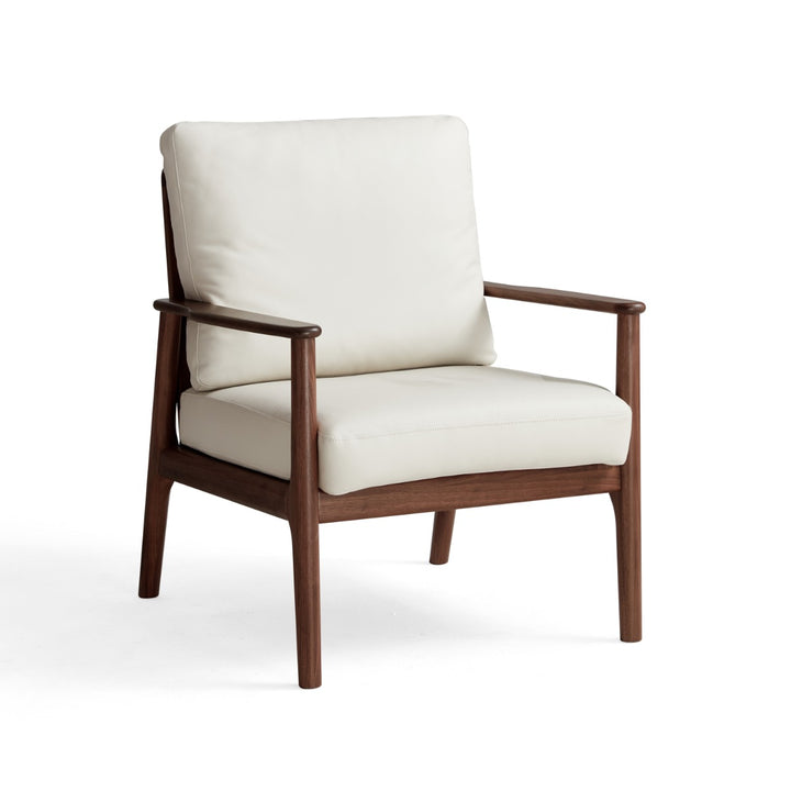 GIULIANO Walnut and White Solid Wood Sofa