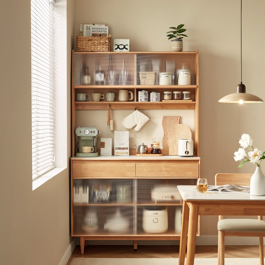 JOSHUA 120cm Wood Color Sideboard Set