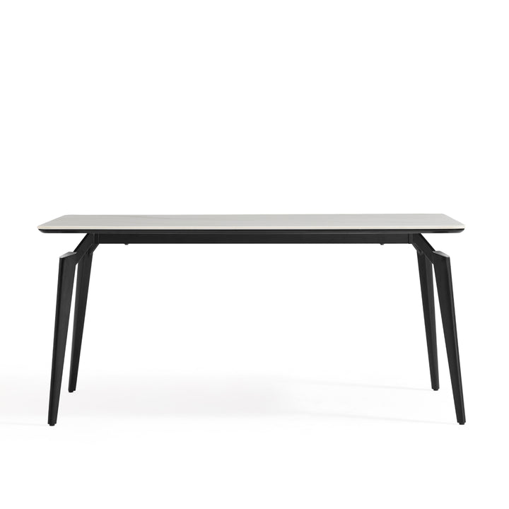 GEORGINA 140cm Black And White Slate Dining Table