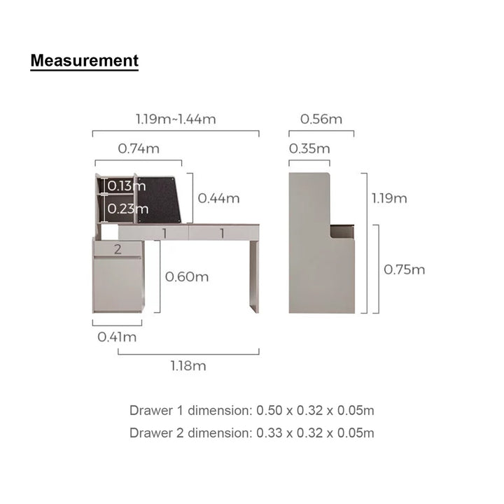 GUILLAUME Space-Saving Extendable Study Desk