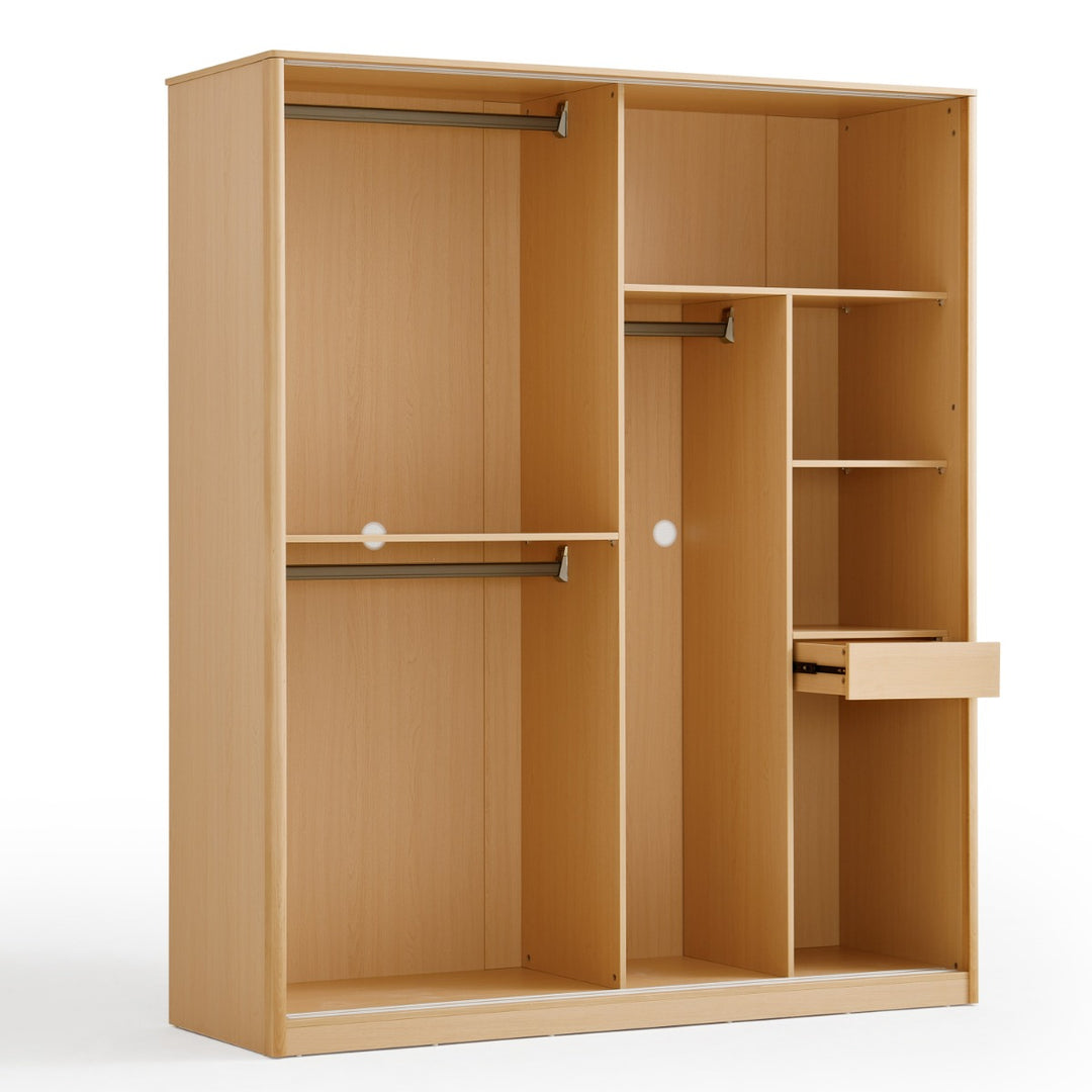 SEVILLE 160cm Wood Color Wardrobe