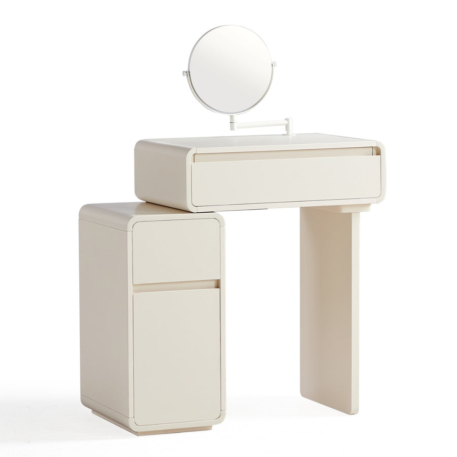 KARTER 80cm White Dresse And Dressing Stool