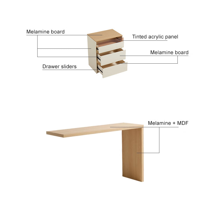 ESTONIA Three Drawer Cabinet and Two Dressing Table