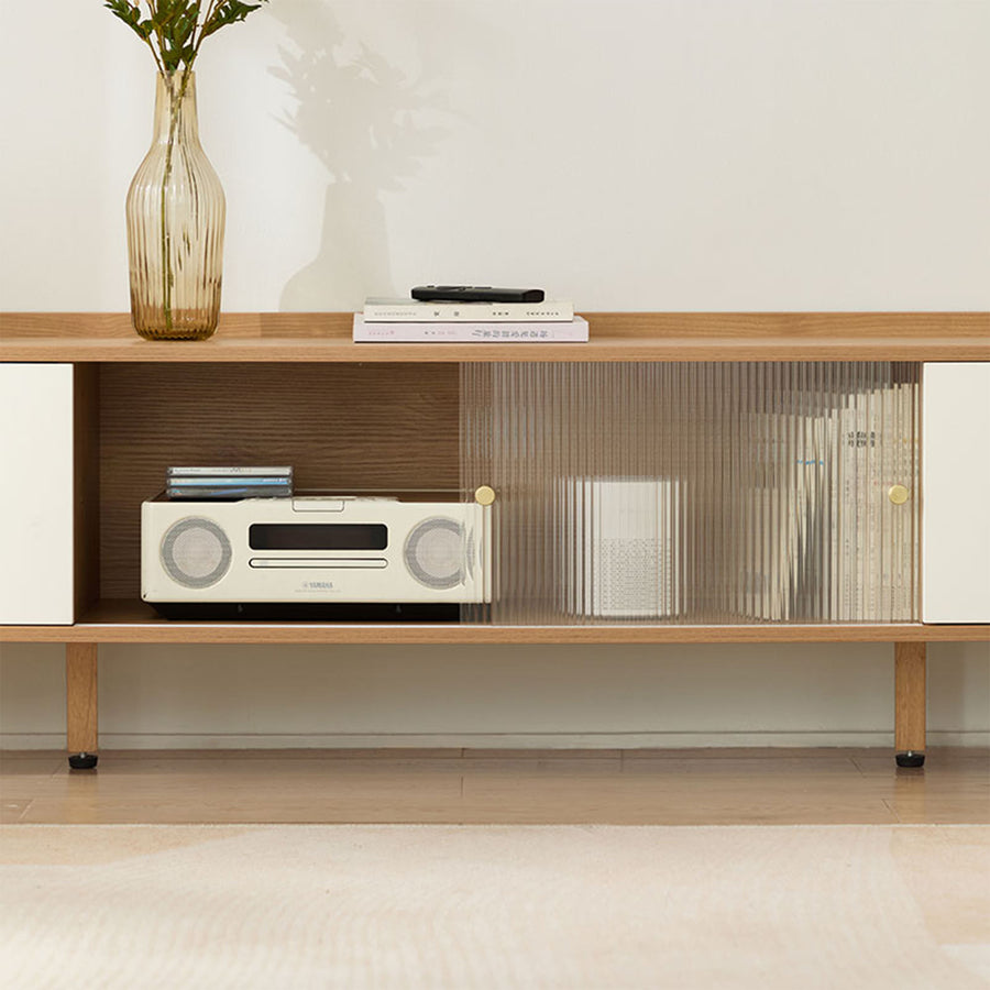 AALIYAH Solid-Wood Elevated TV Stand