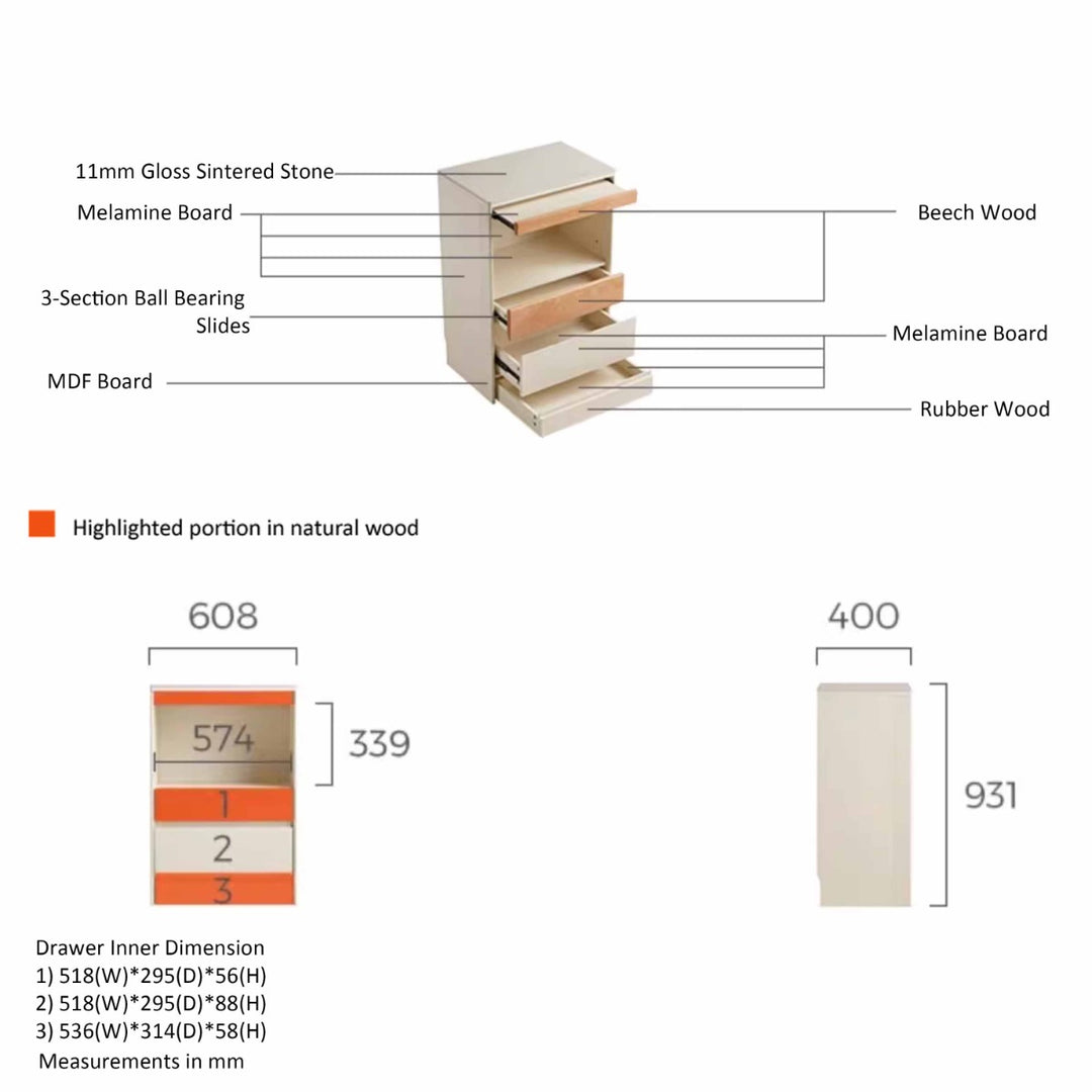 SIENA Wood Color Dining Sideboard