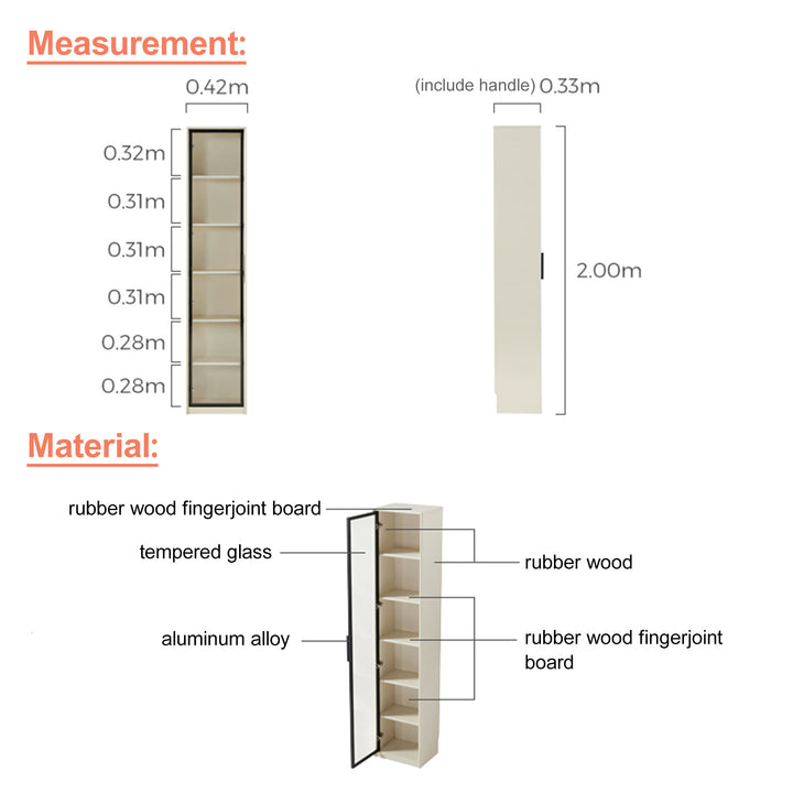 GEORGE 40cm White Sideboard