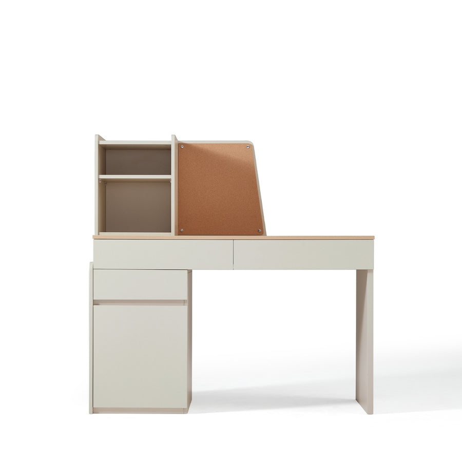 GUILLAUME Space-Saving Extendable Study Desk Natural Wood