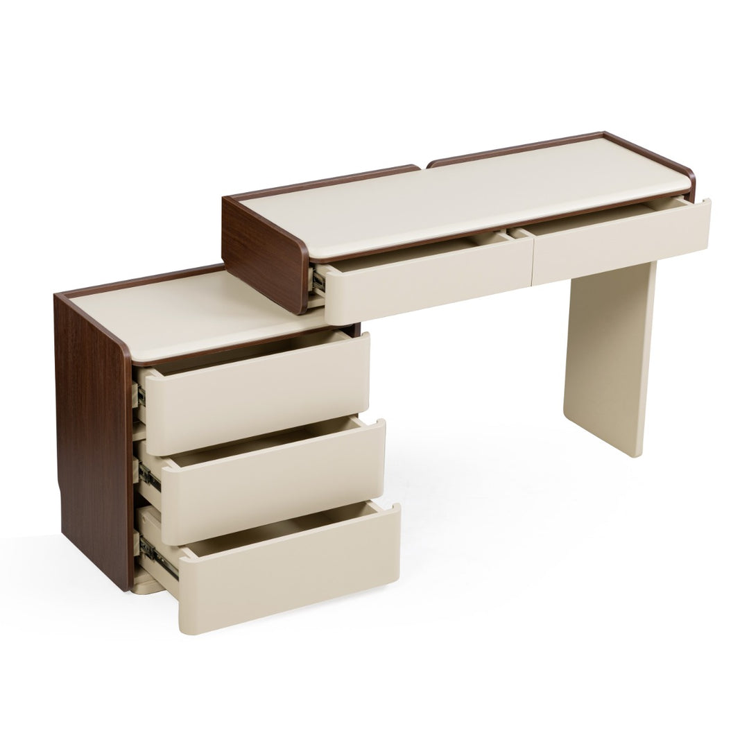 KIERAN Grey 3 Drawer Vanity Table
