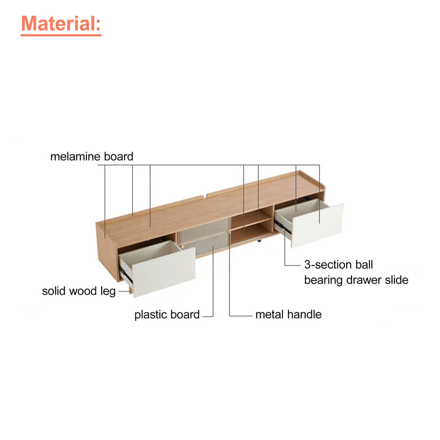 AALIYAH Solid-Wood Elevated TV Stand