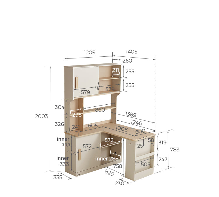 GORDON Corner Productivity Desk