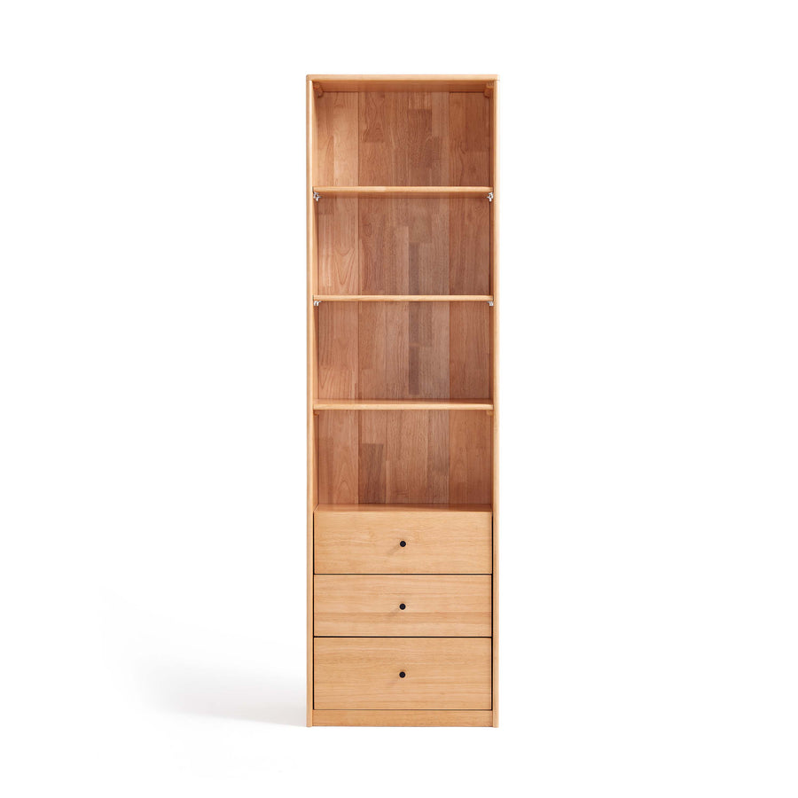 JEANNE 60cm Wood Color Book Shelves with Drawer