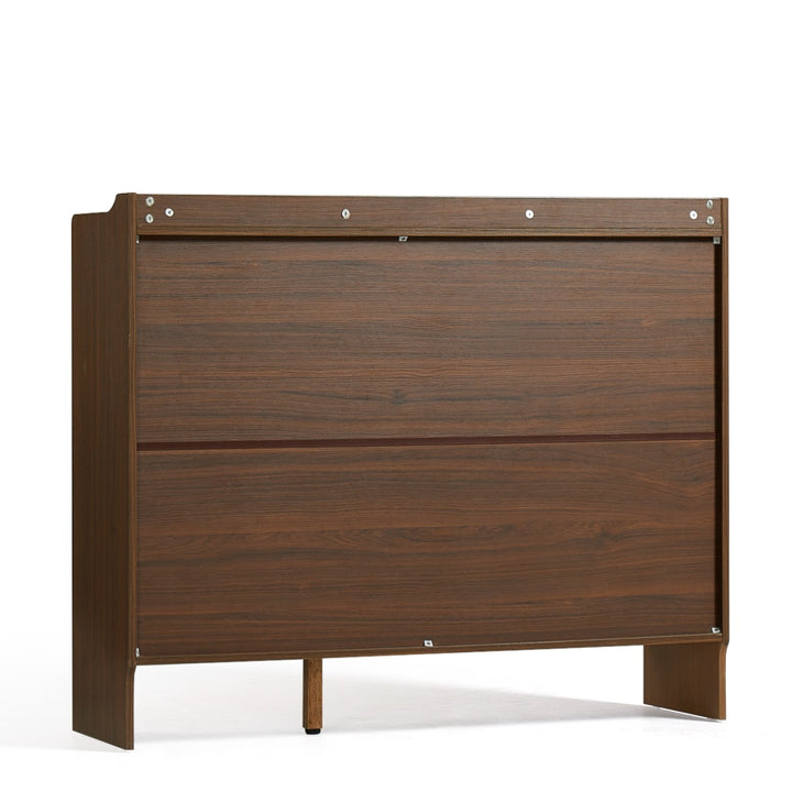 JENSEN Walnut Slatted Shoe Cabinet