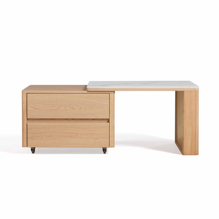 SRILANKA Extendable Wood & Stone Coffee Table