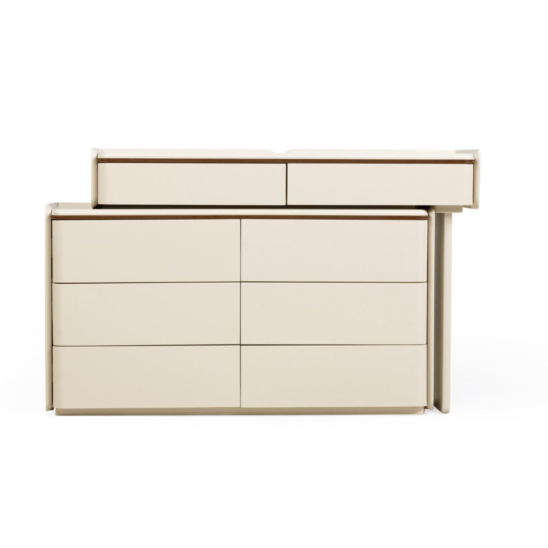KIERAN Grey 6 Drawer Vanity Table