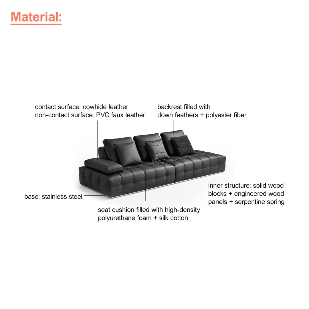 PITAYA 4 Seater Leather Sofa