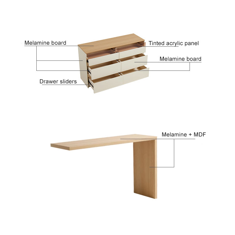 ESTONIA Six Drawer Cabinet and Two Dressing Table