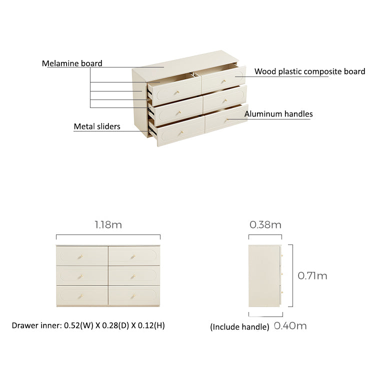 KNOZ Sleek Off-White Storage Sideboard