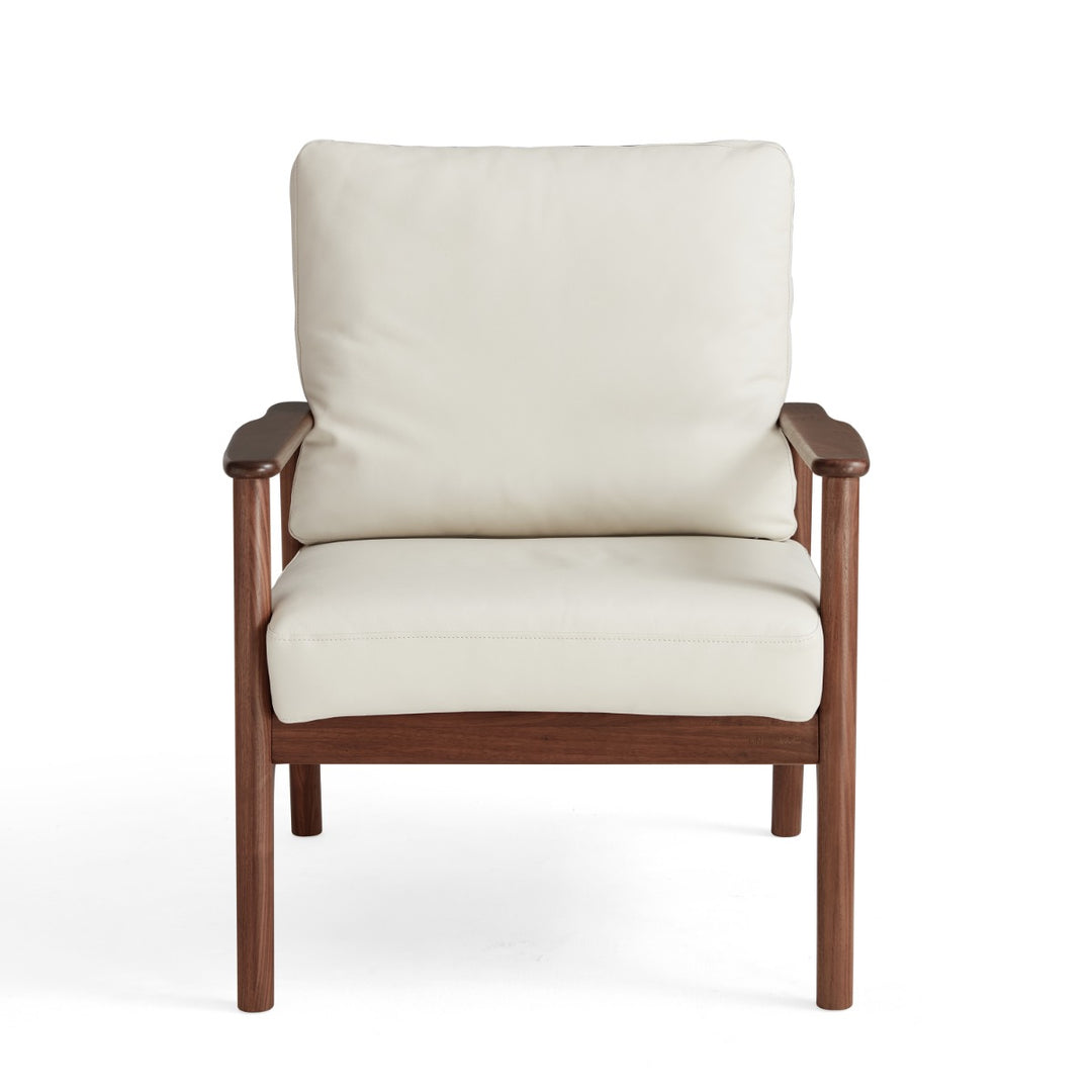 GIULIANO Walnut and White Solid Wood Sofa