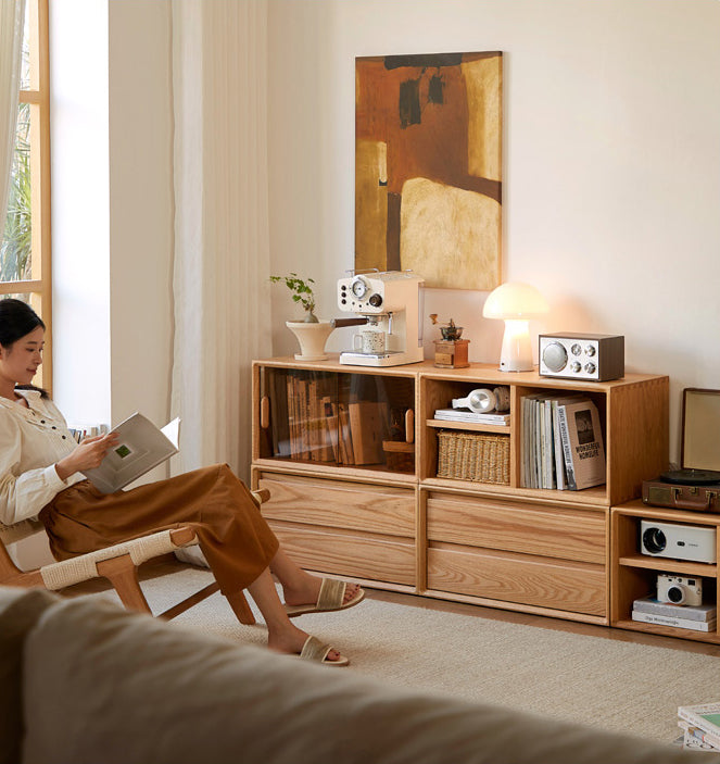 CASPIAN Solid Wood TV Cabinet