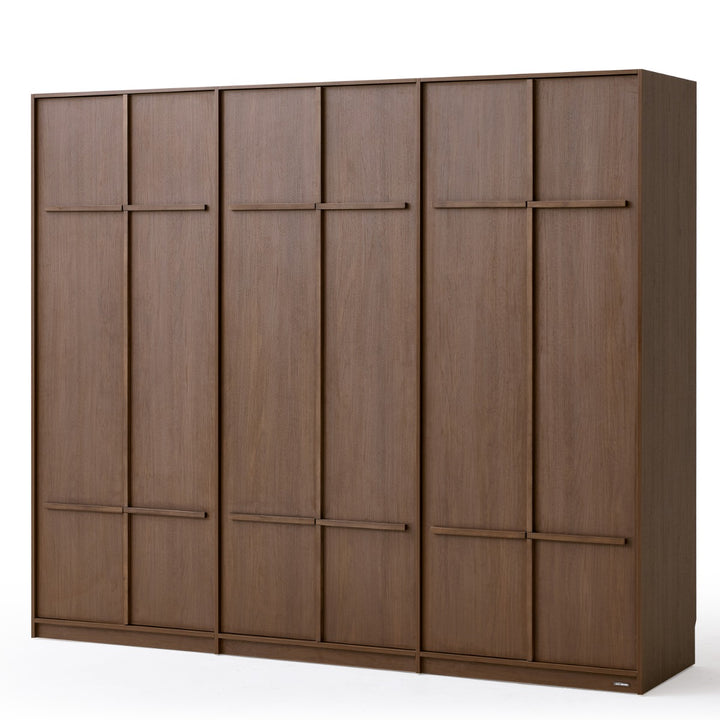KRISTINA 200cm Six Door Walnut Color Wardobe