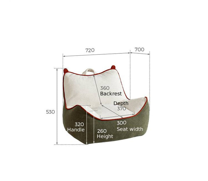 ALEXIA Single Green Lazy Sofa