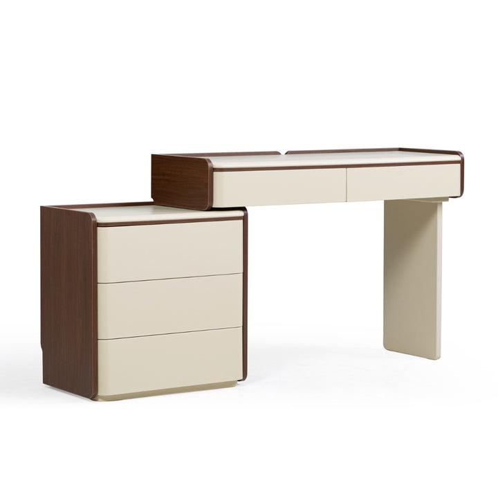 KIERAN Grey 3 Drawer Vanity Table