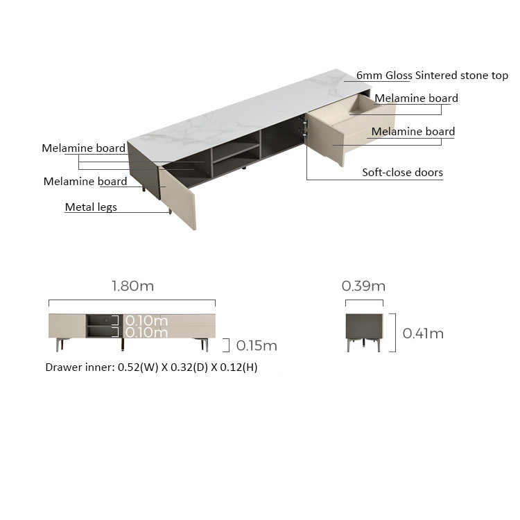 VOLTA sintered stone TV Cabinet
