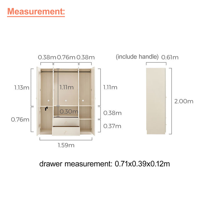 CRETE 4 Door Wardrobe