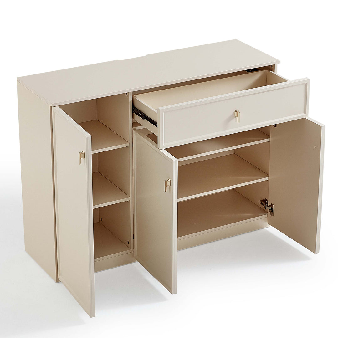 GEORGE 120cm White Low Sideboard