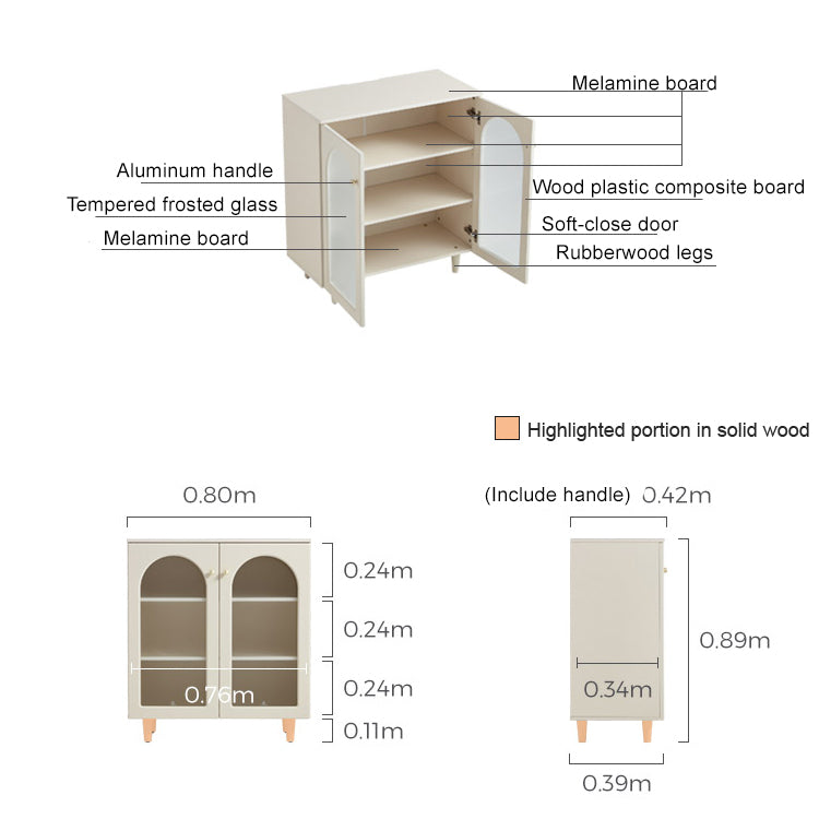 TUCSON Glass Door Side Cabinet