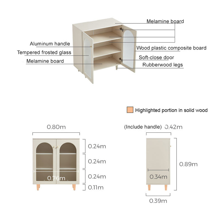 TUCSON Glass Door Side Cabinet