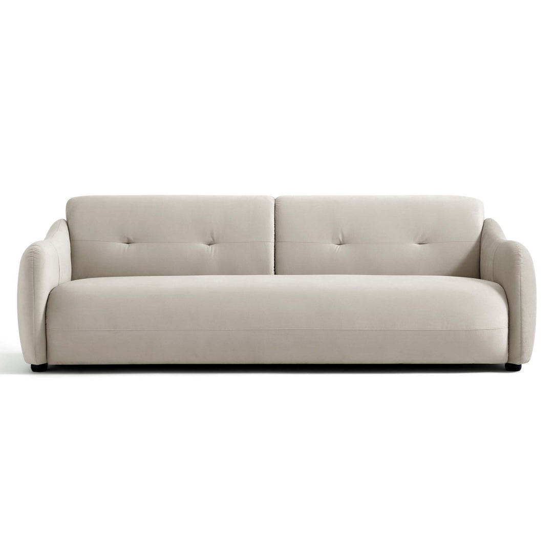 BOSTON 3 Seat Greige Velvet Sofa