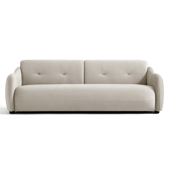 BOSTON 3 Seat Greige Velvet Sofa