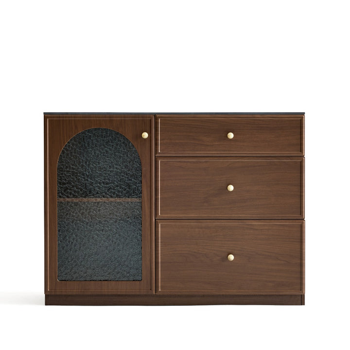 FELTON 120cm Brown And Black Sideboard