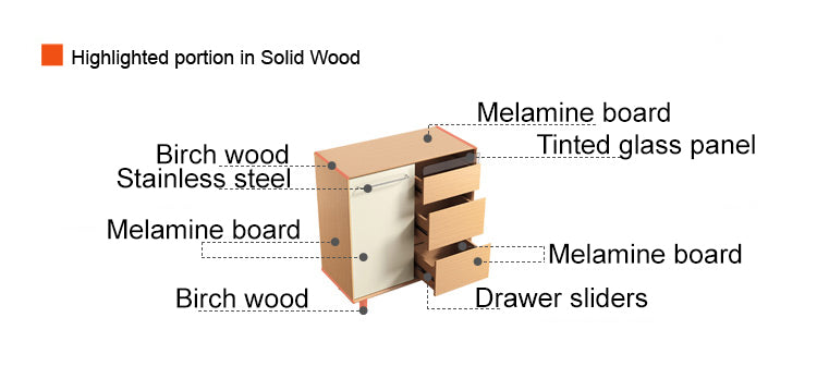 JONATHAN 80cm Low Sideboard