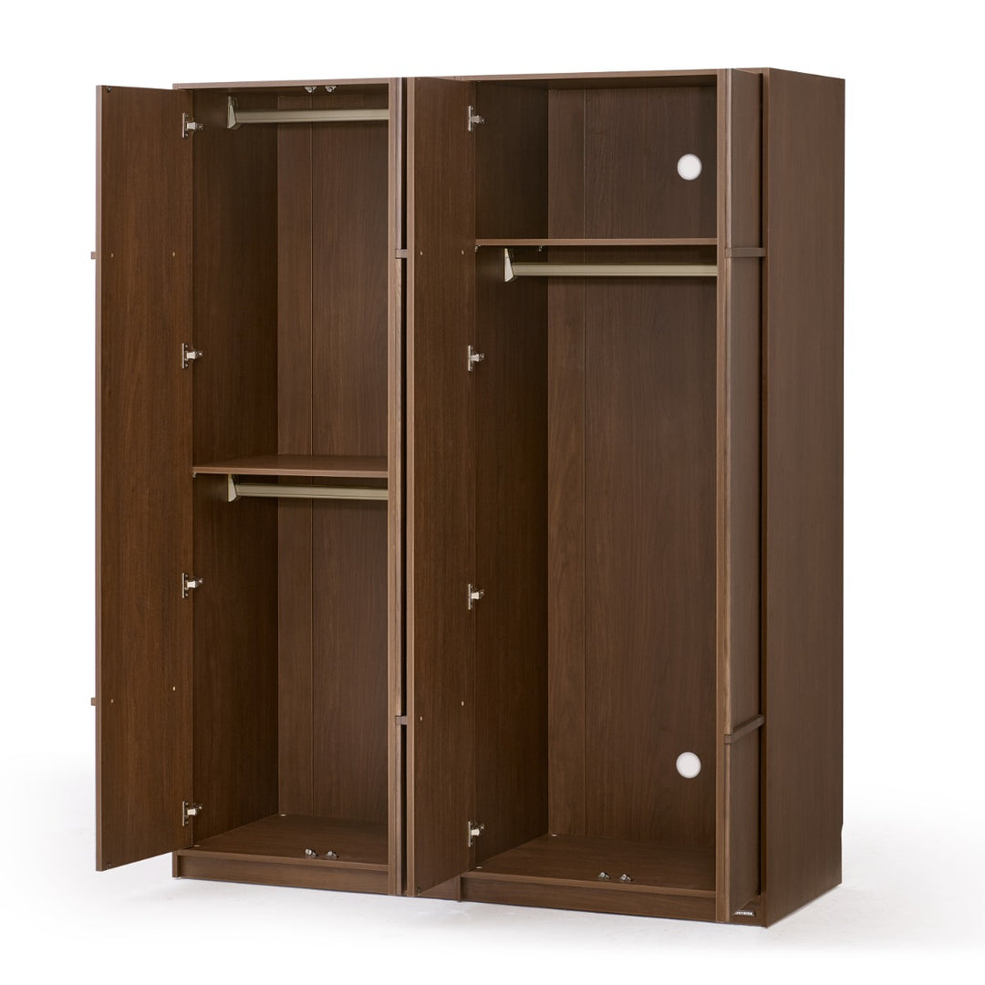 KRISTINA 200cm Four Door Walnut Color Wardobe