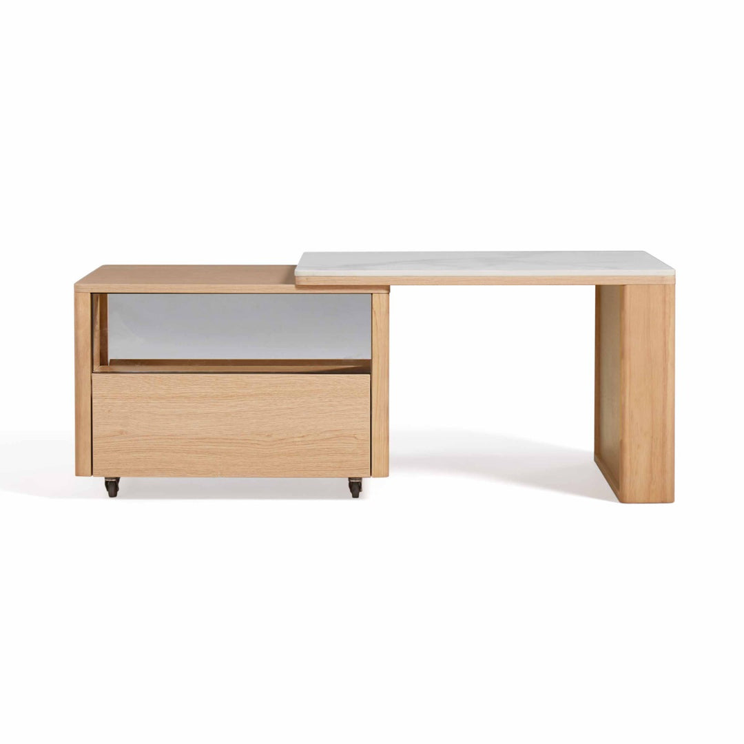 SRILANKA Extendable Wood & Stone Coffee Table