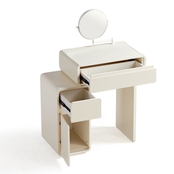 KARTER 80cm White Dresse And Dressing Stool