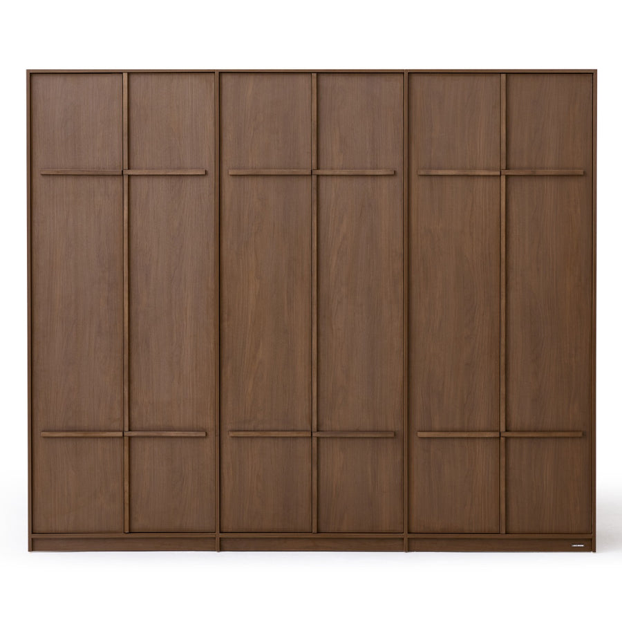 KRISTINA 200cm Six Door Walnut Color Wardobe