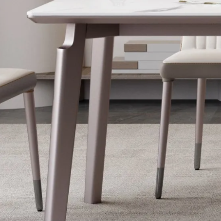 White Ceramic Dining Table Black Steel Legs