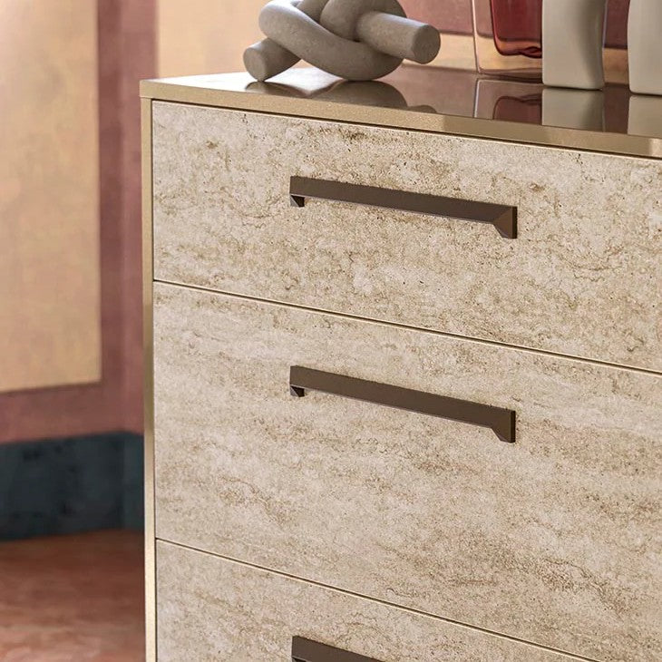 JAYLA Gold Travertine Dresser - ALF Italia