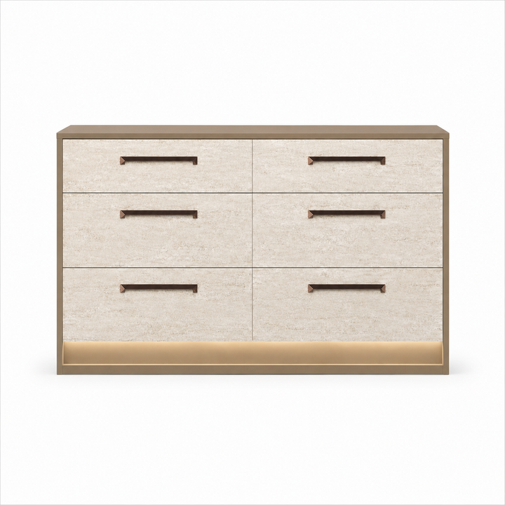 JAYLA Gold Travertine Dresser - ALF Italia