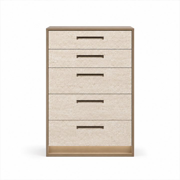 JAYLA Gold Travertine Chest - ALF Italia