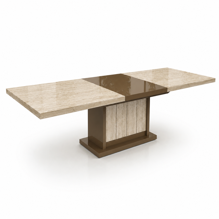 JAYLA Gold Travertine Extendable Dining Table - ALF Italia