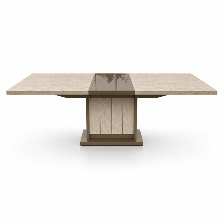 JAYLA Gold Travertine Extendable Dining Table - ALF Italia