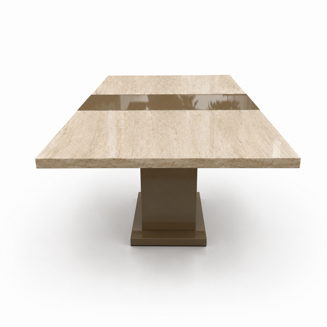 JAYLA Gold Travertine Extendable Dining Table - ALF Italia