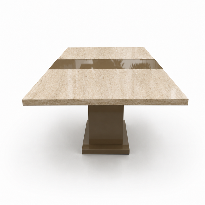 JAYLA Gold Travertine Extendable Dining Table - ALF Italia