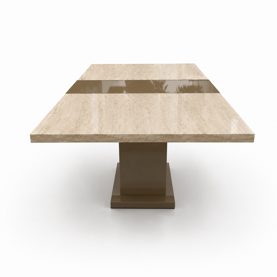 JAYLA Gold Travertine Extendable Dining Table - ALF Italia