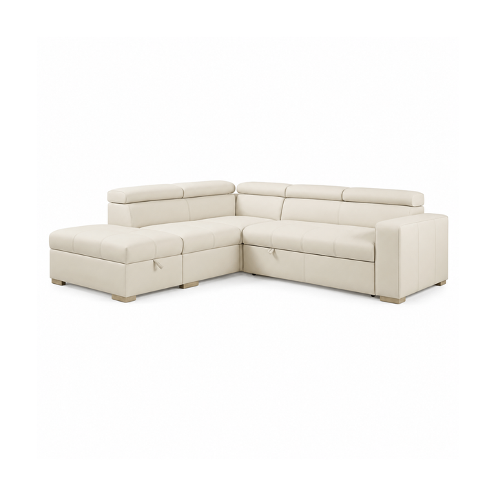 YUSRA Beige Fabric Sectional Sofabed