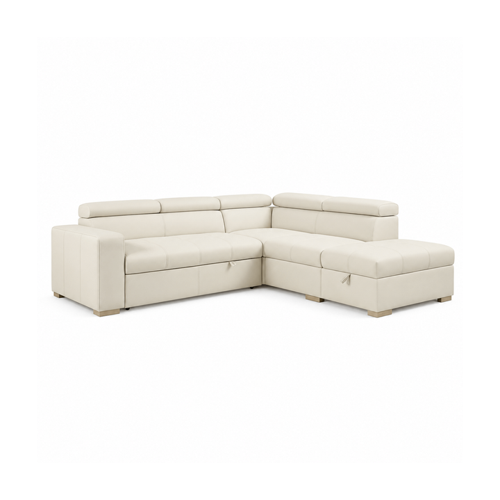 YUSRA Beige Fabric Sectional Sofabed
